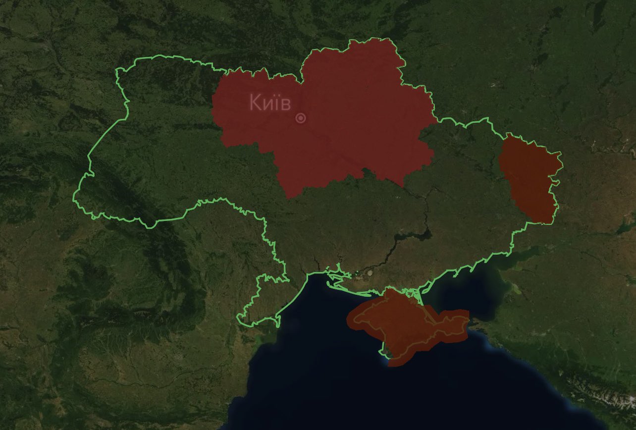 Over 20 Russian Shahed drones detected over Ukraine