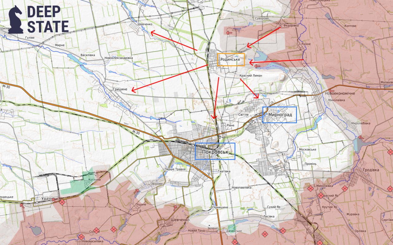 Russians try to consolidate in Rozynske to break through to Pokrovsk and Myrnohrad