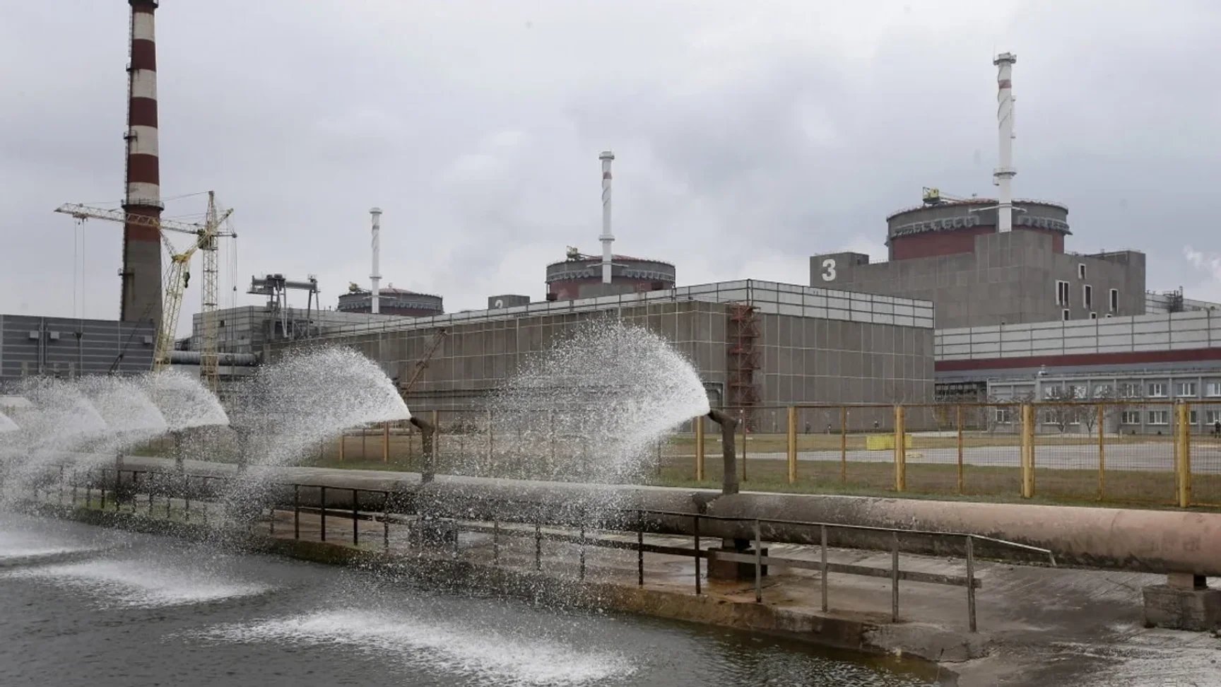 Damaged diesel tank at Zaporizhzhia NPP