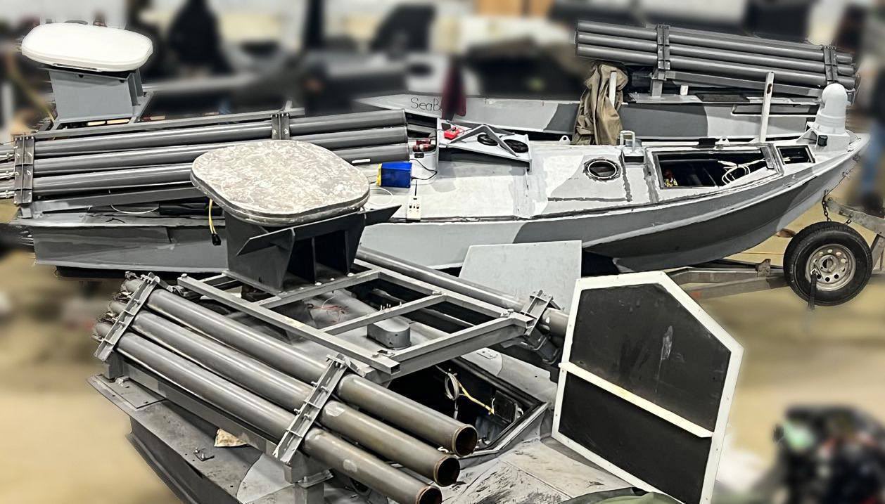 Ukrainian Sea Baby naval drones with Grad rocket launchers