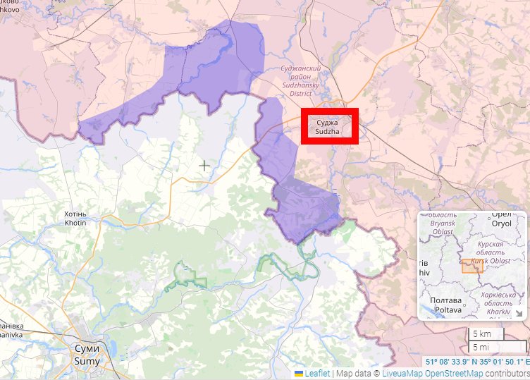 Forces ukrainiennes auraient capturé Sudzha en Russie