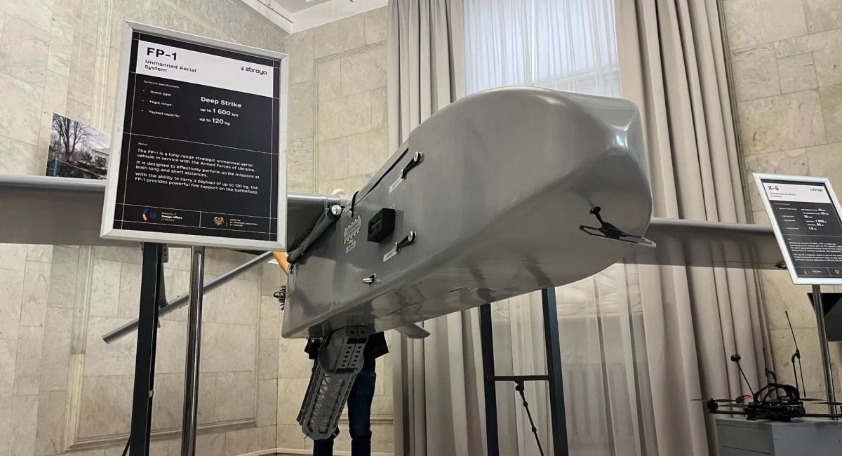 Launch and flight of the FP-1 Ukrainian long-range kamikaze drone
