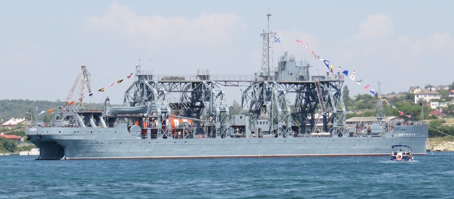 Explosions and fire on ship in Sevastopol