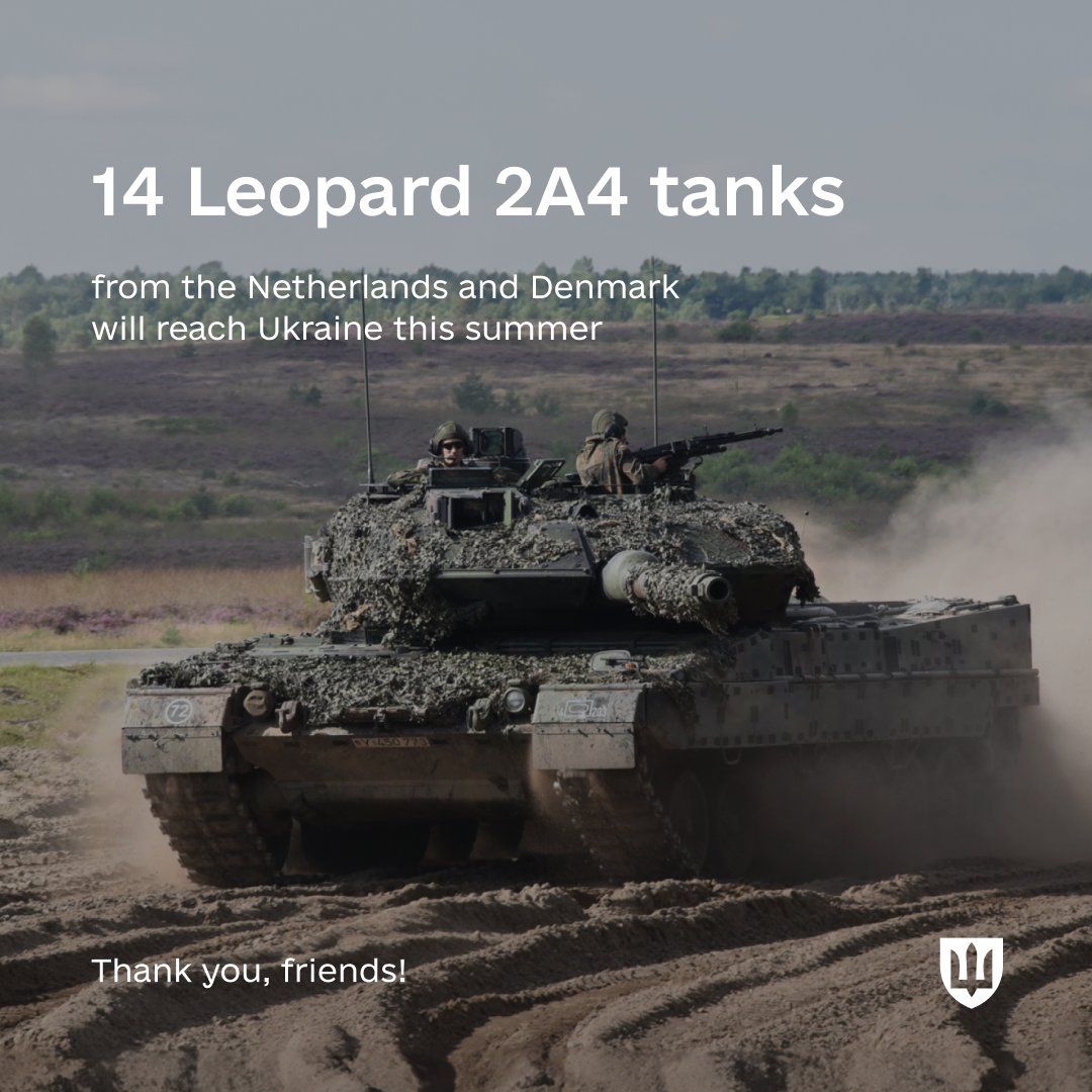 Netherlands, Denmark send 14 Leopard 2A4 tanks to Ukraine