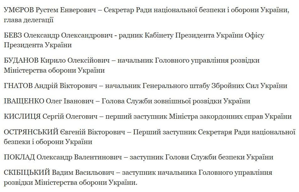 Departure of the Ukrainian delegation led by Umerov for talks with the United States