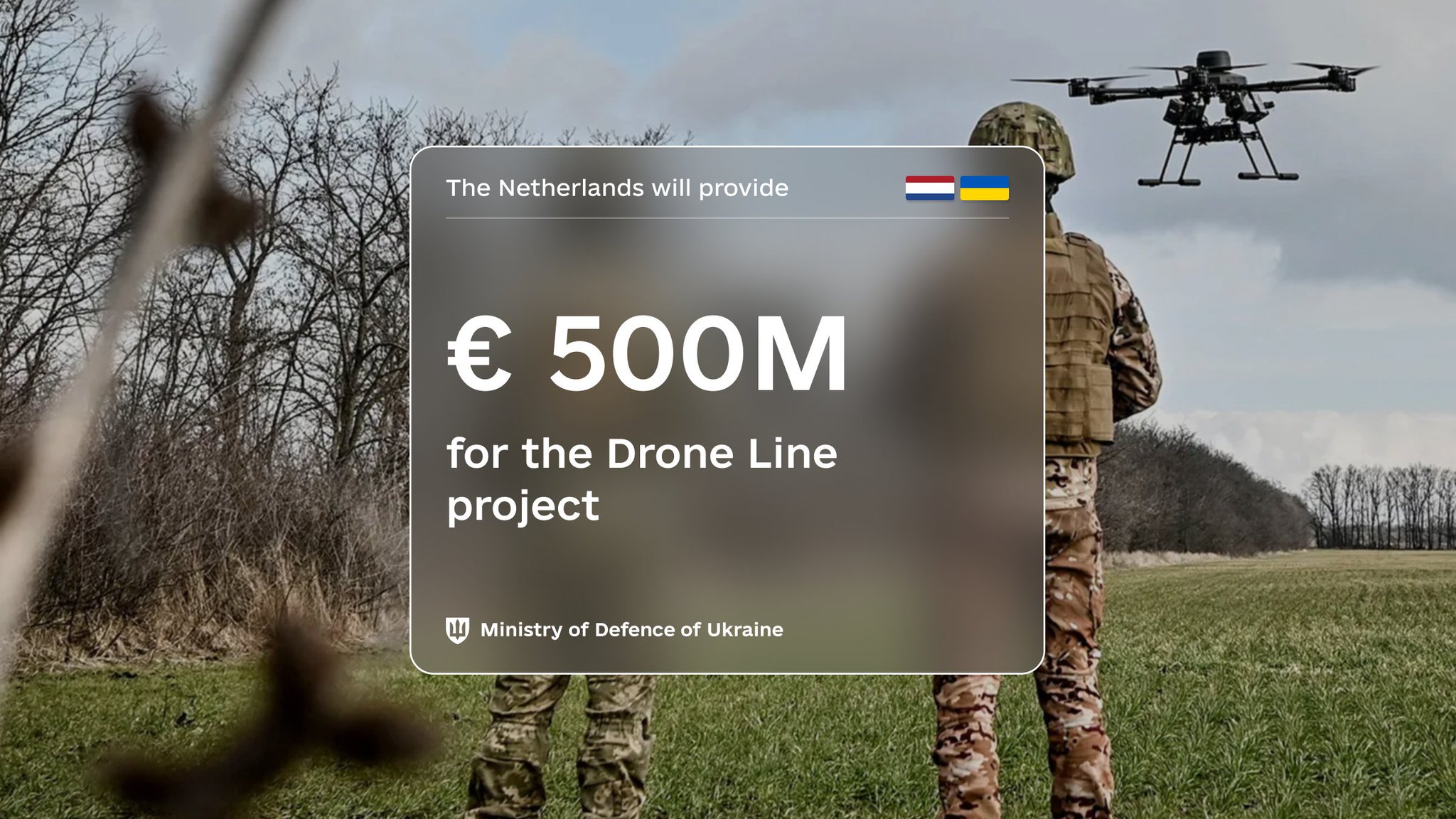 Netherlands Donates €500M for Drone Line Project