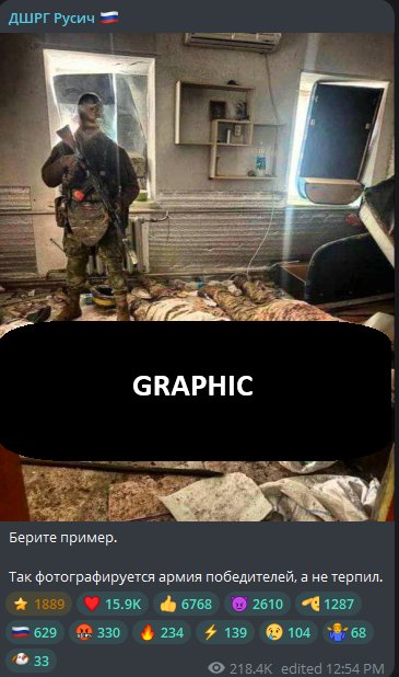 More Recent Russian Atrocities — Rusich Neo-Nazi Unit