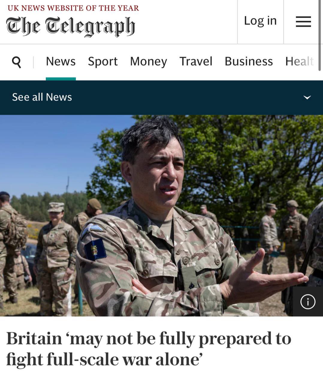 UK army lacks skills and lowest numbers in 300 years, says Major General