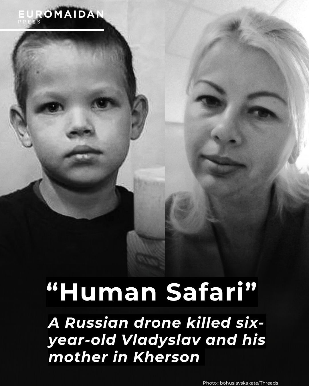 Russian drone strike kills mother and son in Kherson