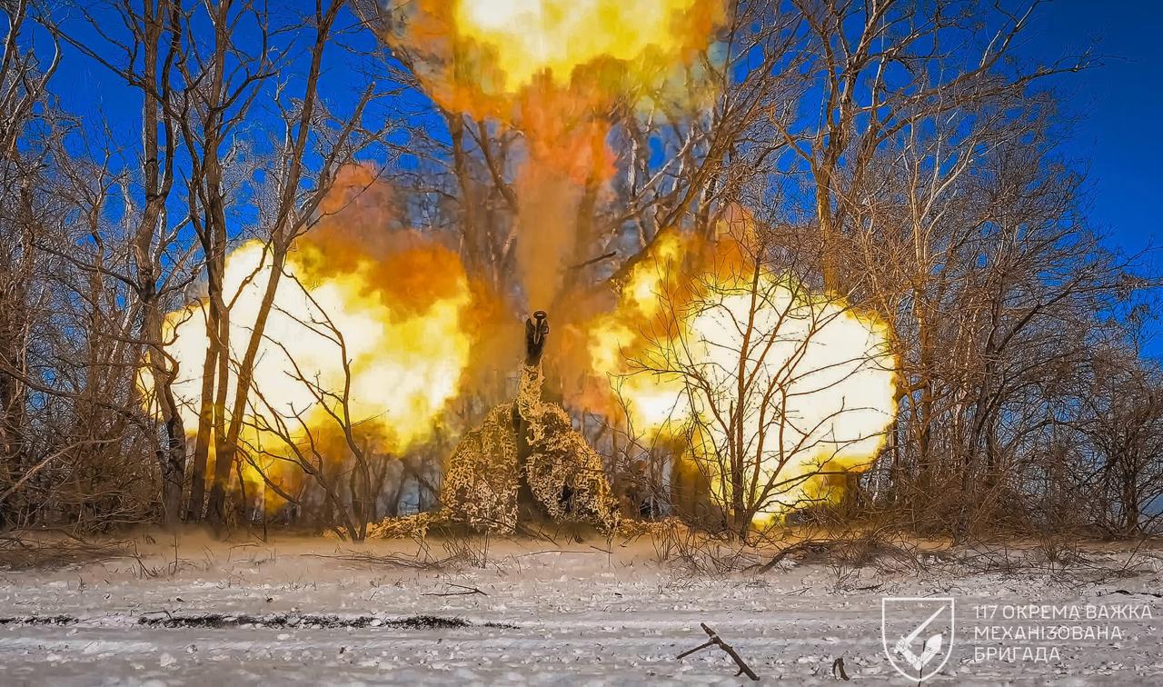 Ukrainian artillery’s precision and power destroy enemy equipment.