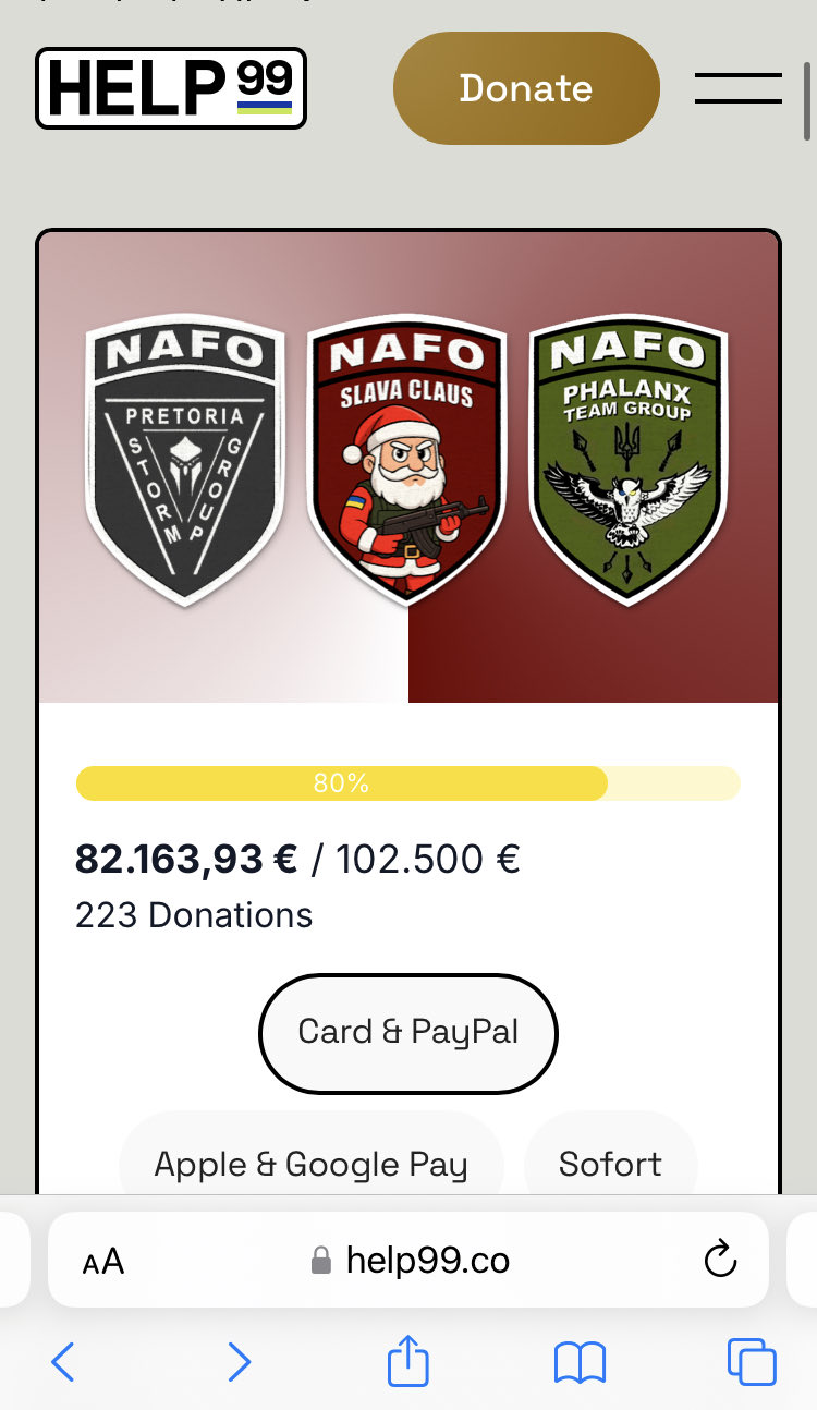 Getting there! Let’s keep the momentum and deliver trucks to Ukraine ASAP