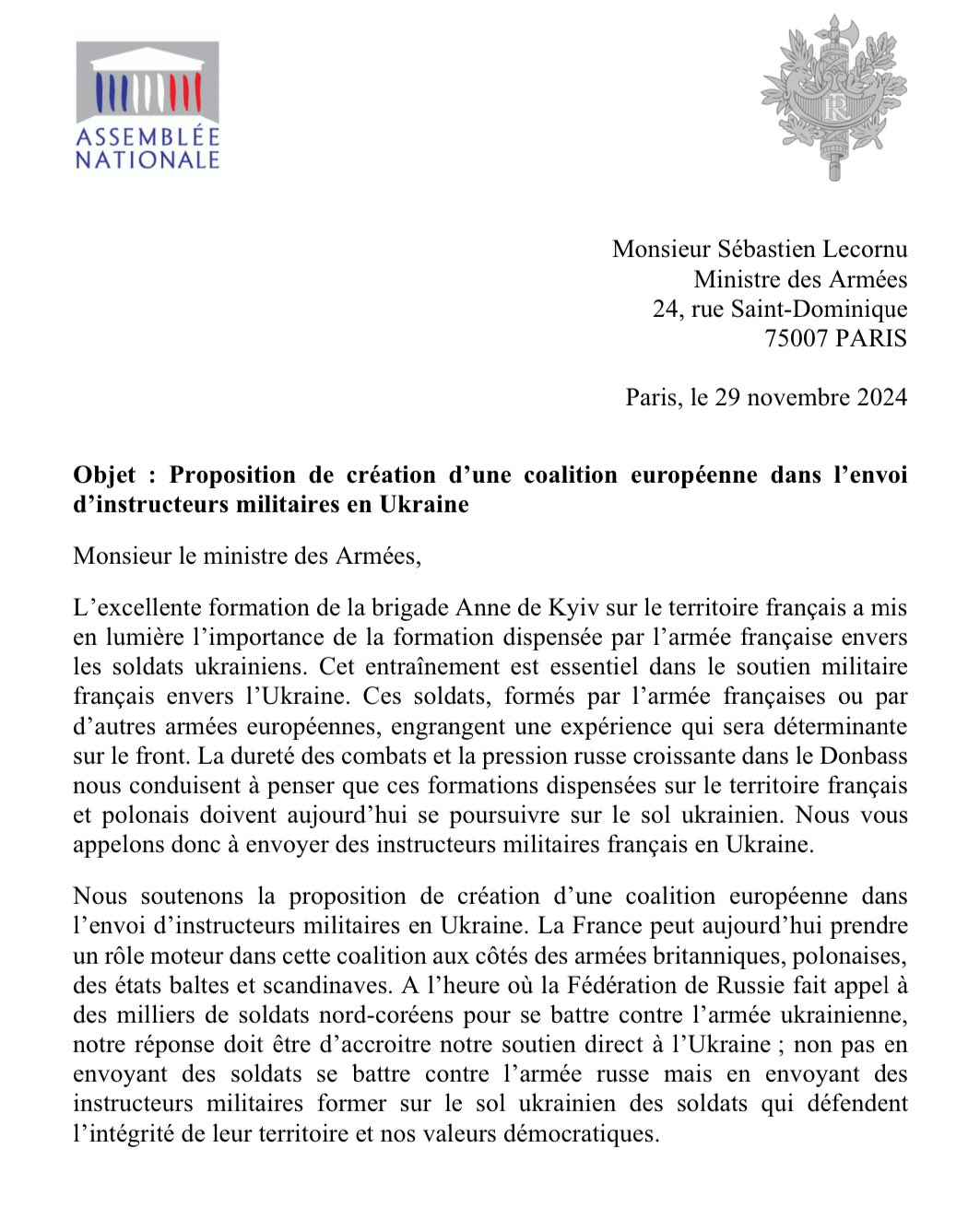 Five French MPs seek military instructors for Ukraine