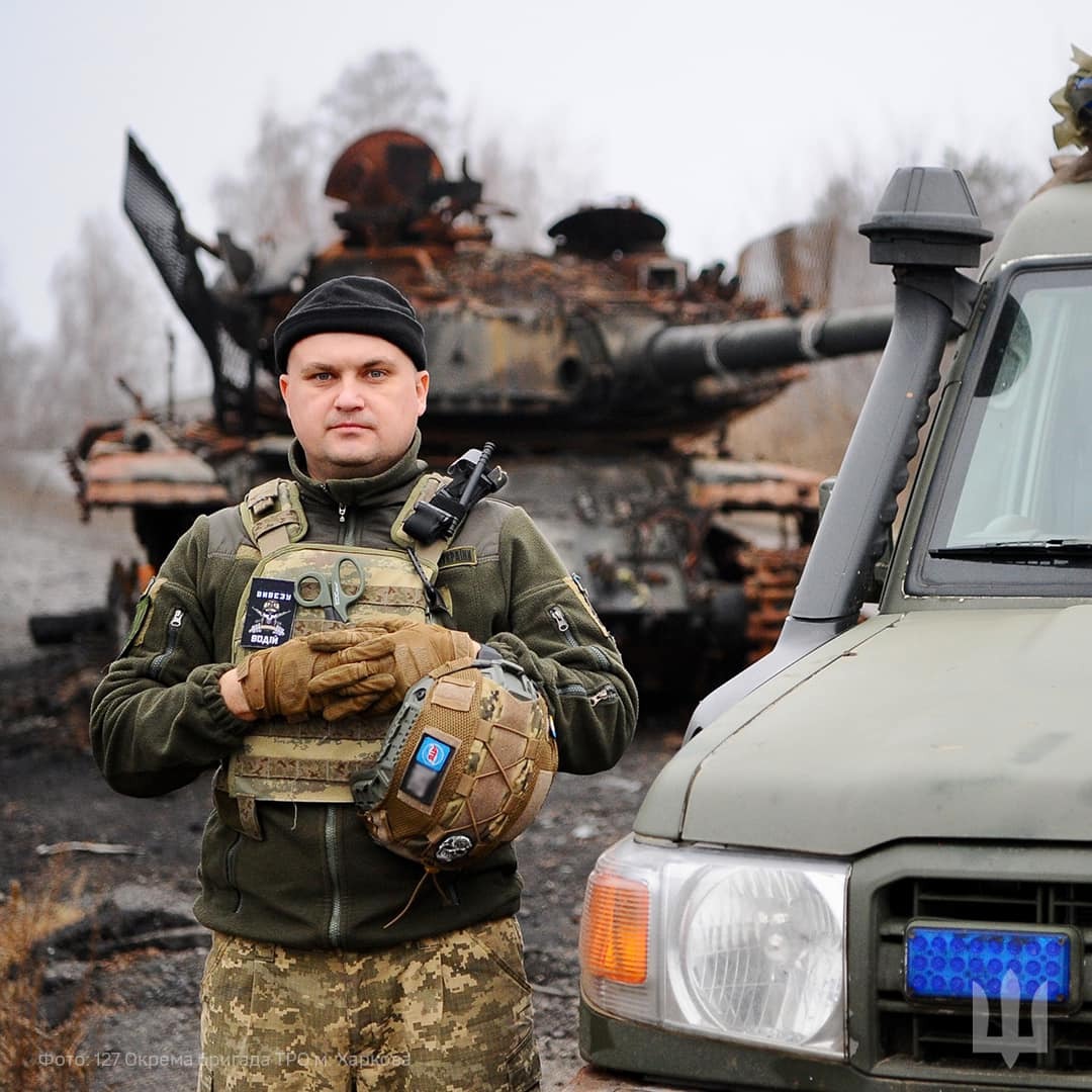 Collection of burned Russian tanks by 127th Brigade