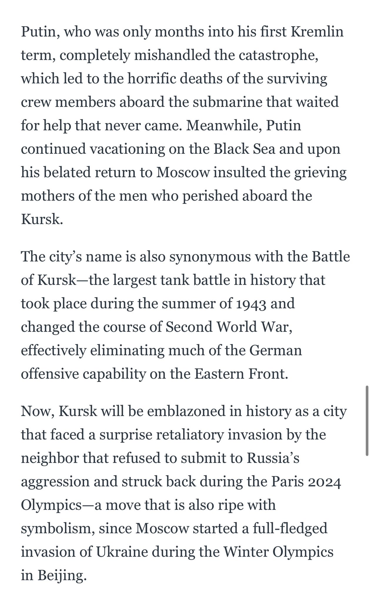 Russian panic over Ukraine’s Kursk incursion