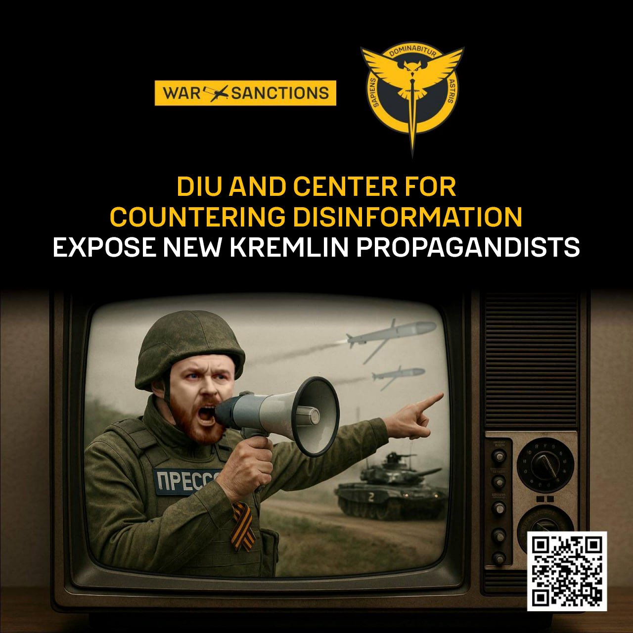 Ukraine’s Defence Intelligence updates ‘Kremlin Mouthpieces’ list on War & Sanctions portal