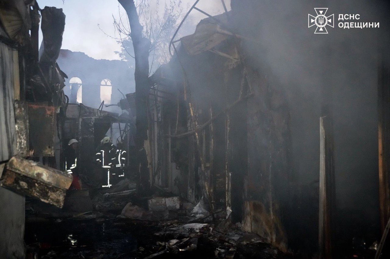 Russian drone attack sparks fires in Odesa region