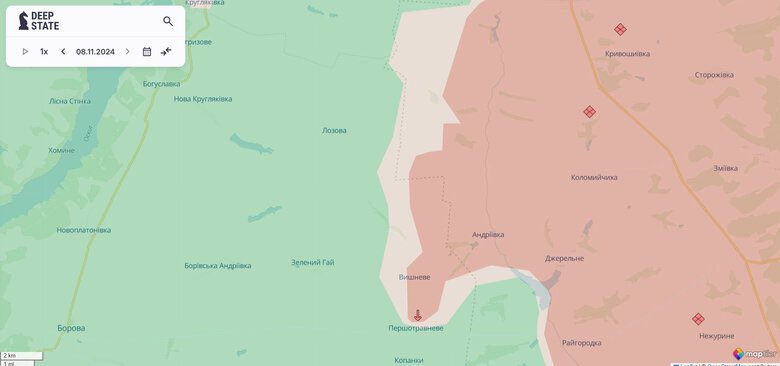 Enemy advances near several settlements