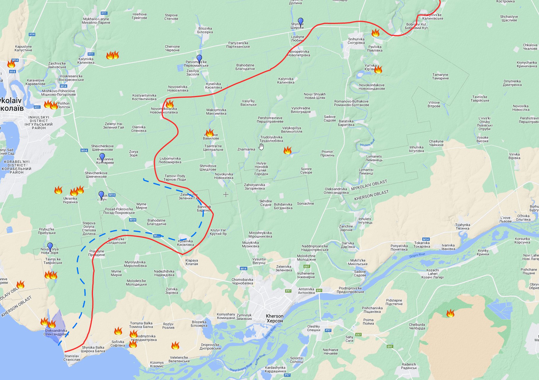 Uncertainty in Southern Kherson: Artillery and Bridge Strikes