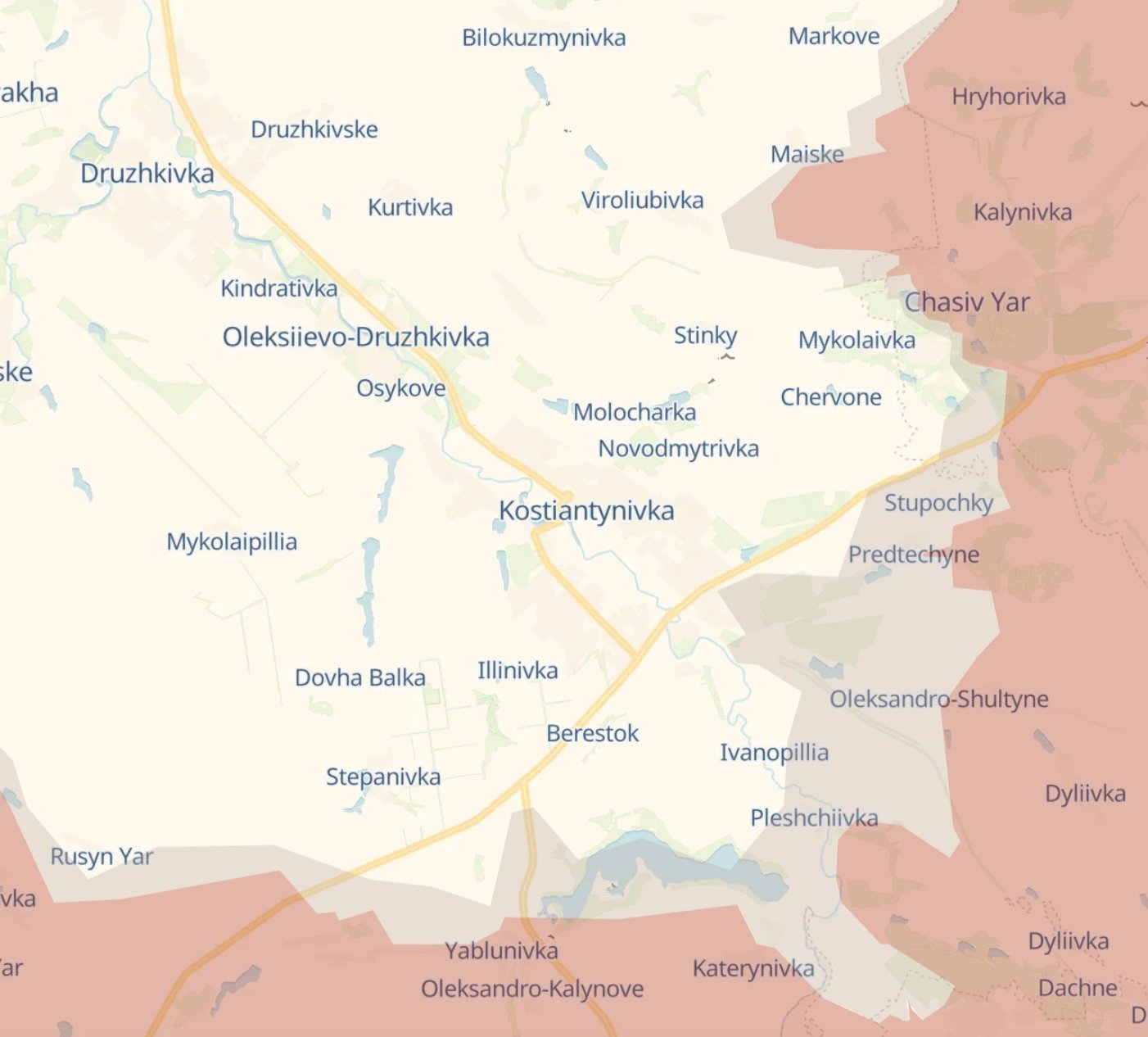 Rybar assesses situation near Kostyantynivka