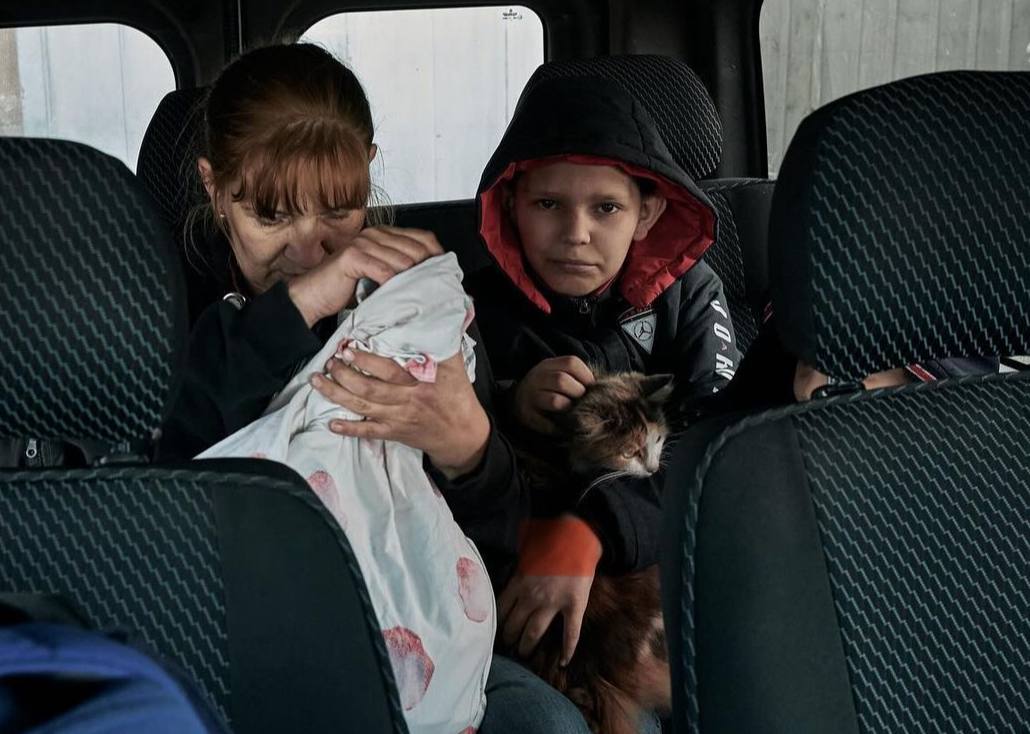 Evacuation in Vovchansk, Kharkiv Oblast