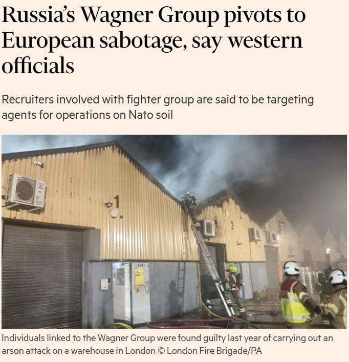 GRU: ex-Wagnerians recruit European saboteurs