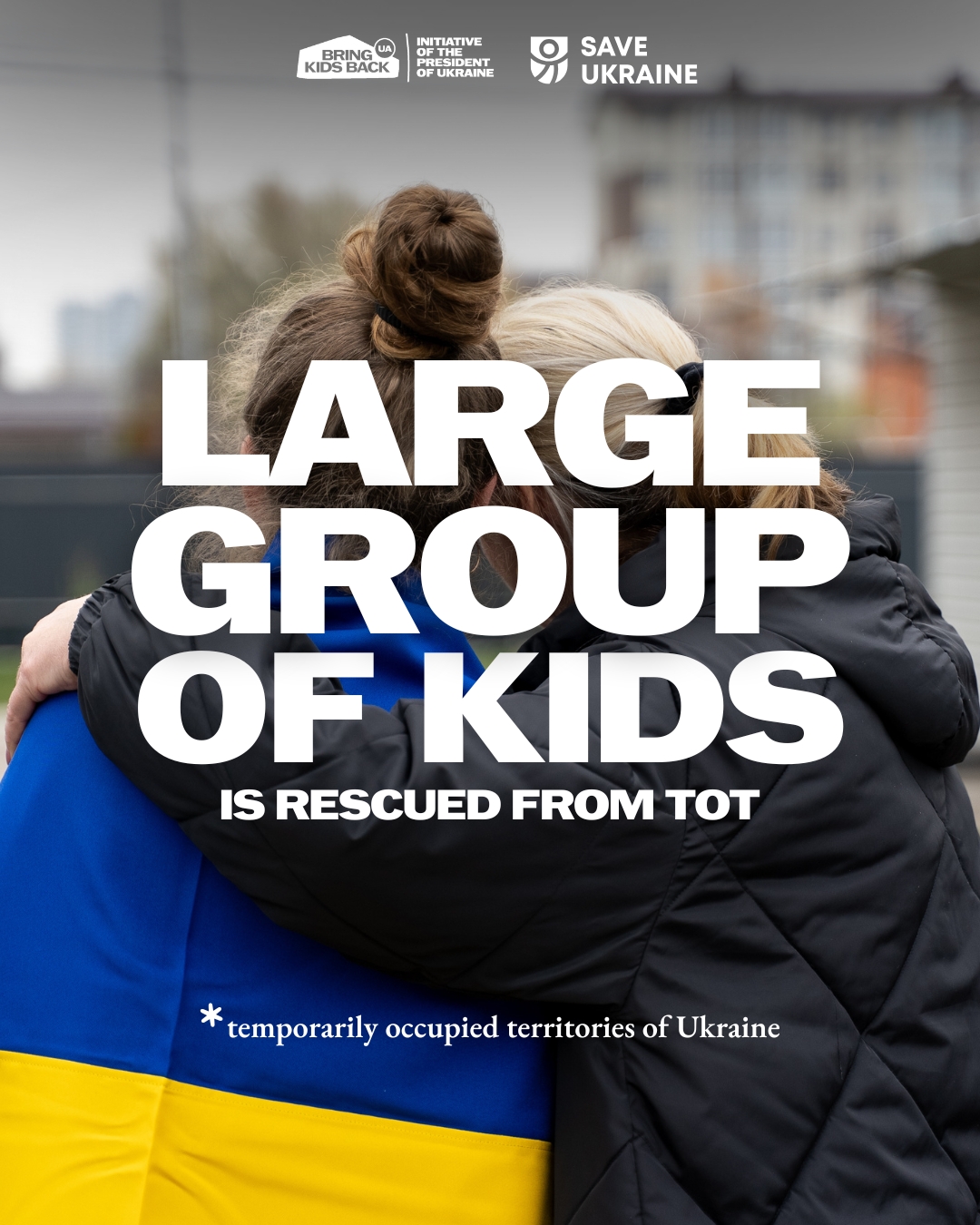 Large group of children and teenagers returned to Ukrainian government control