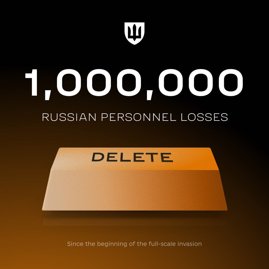 Ukrainians killed 1 million Russian occupiers