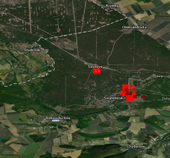 Canaux russes signalent une attaque à Svyatohirs’k