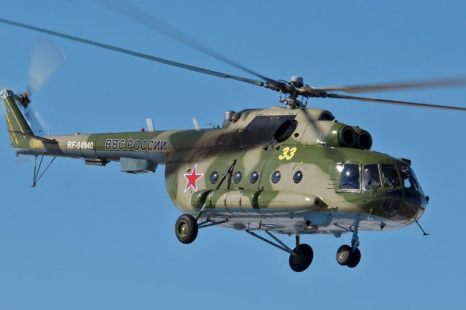 Ukrainian Forces Shoot Down Russian Mi-8 Helicopter