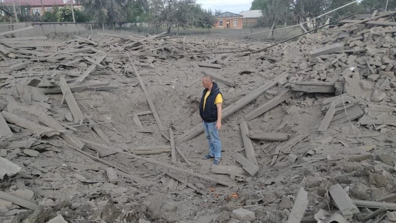 Occupiers destroyed hospital in Zolochiv, Kharkiv region with a missile
