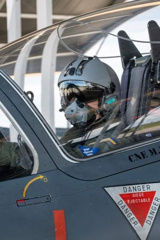 A Ukrainian pilot training on F-16 in France