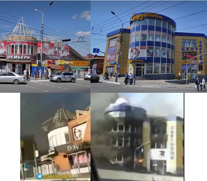 Mariupol Metalurhiv avenue street view drastically different