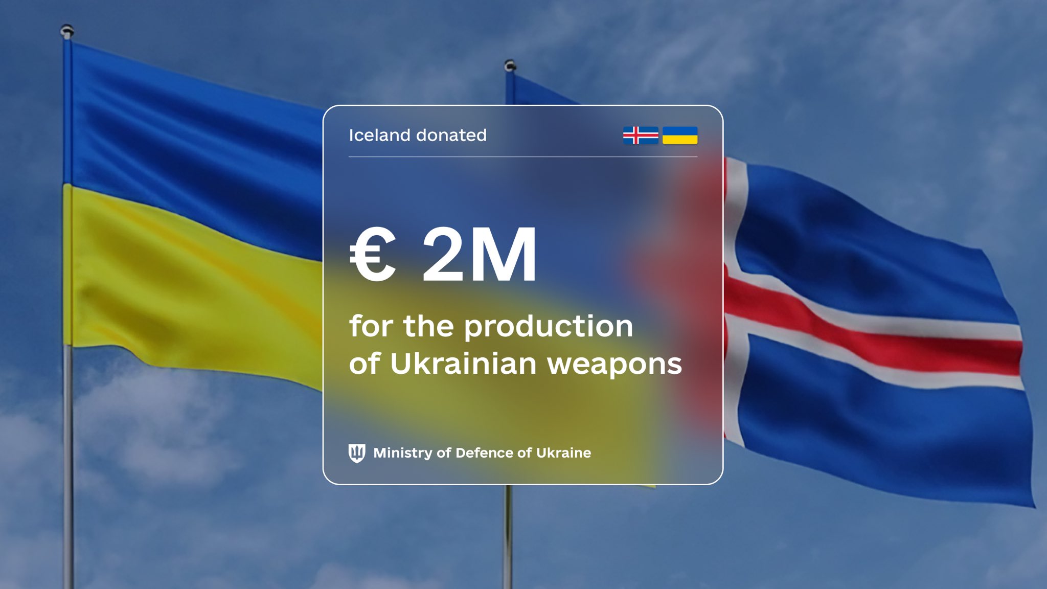 Iceland contributes €2 million for Ukrainian weapons
