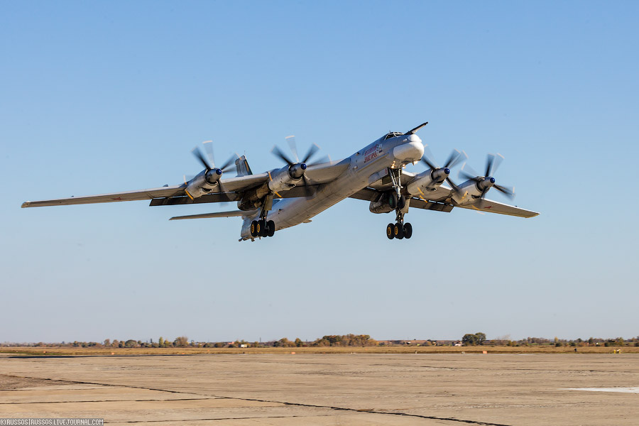 Data on Tu-95MS landings at Engels and advance toward Caspian Sea