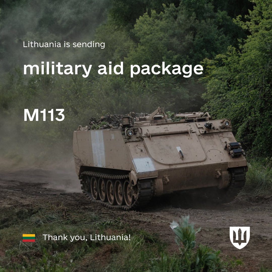 Lithuania’s Military Aid: 14 M113 Armored Vehicles