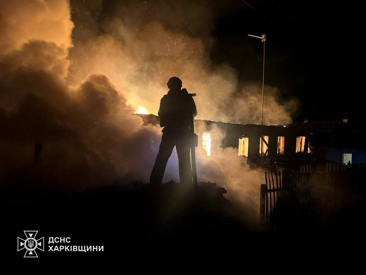 Russian Night Attack on Velykyi Burluk Leaves 3 Injured