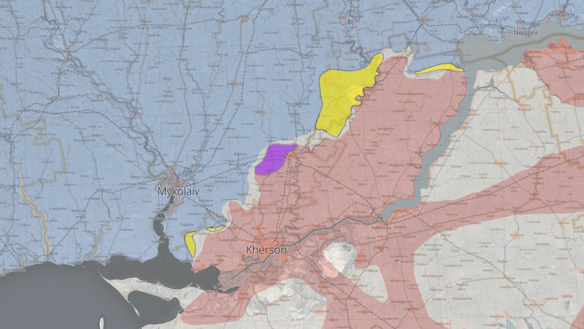 Ukrainian forces gain ground west of Kherson river