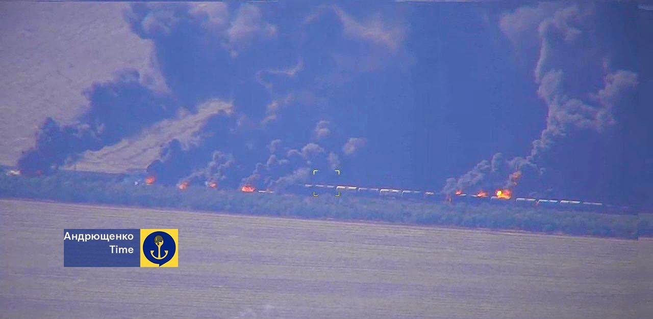 Russian fuel train destroyed in Zaporizhzhia