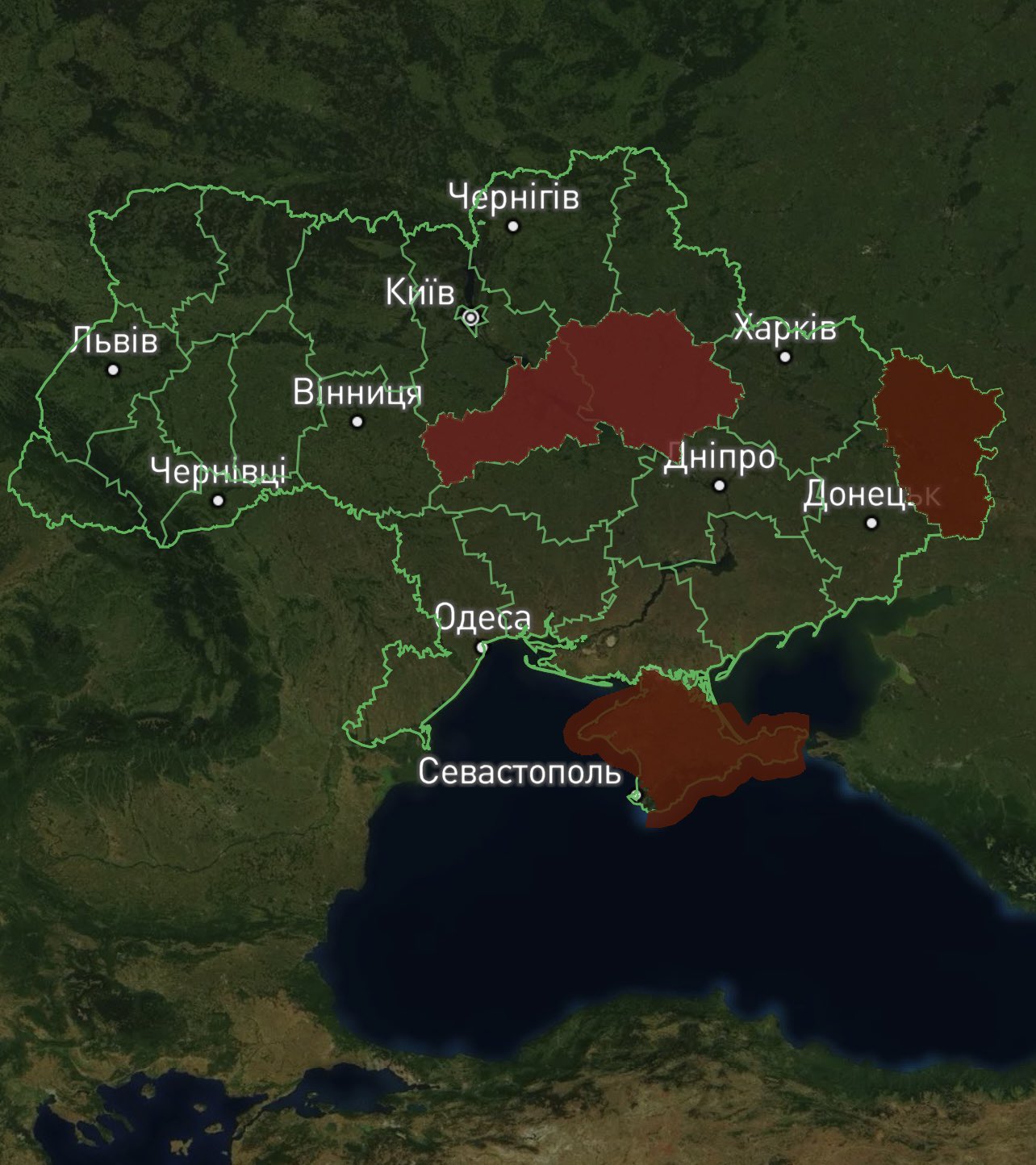 Russian ballistic missile threat for central Ukraine
