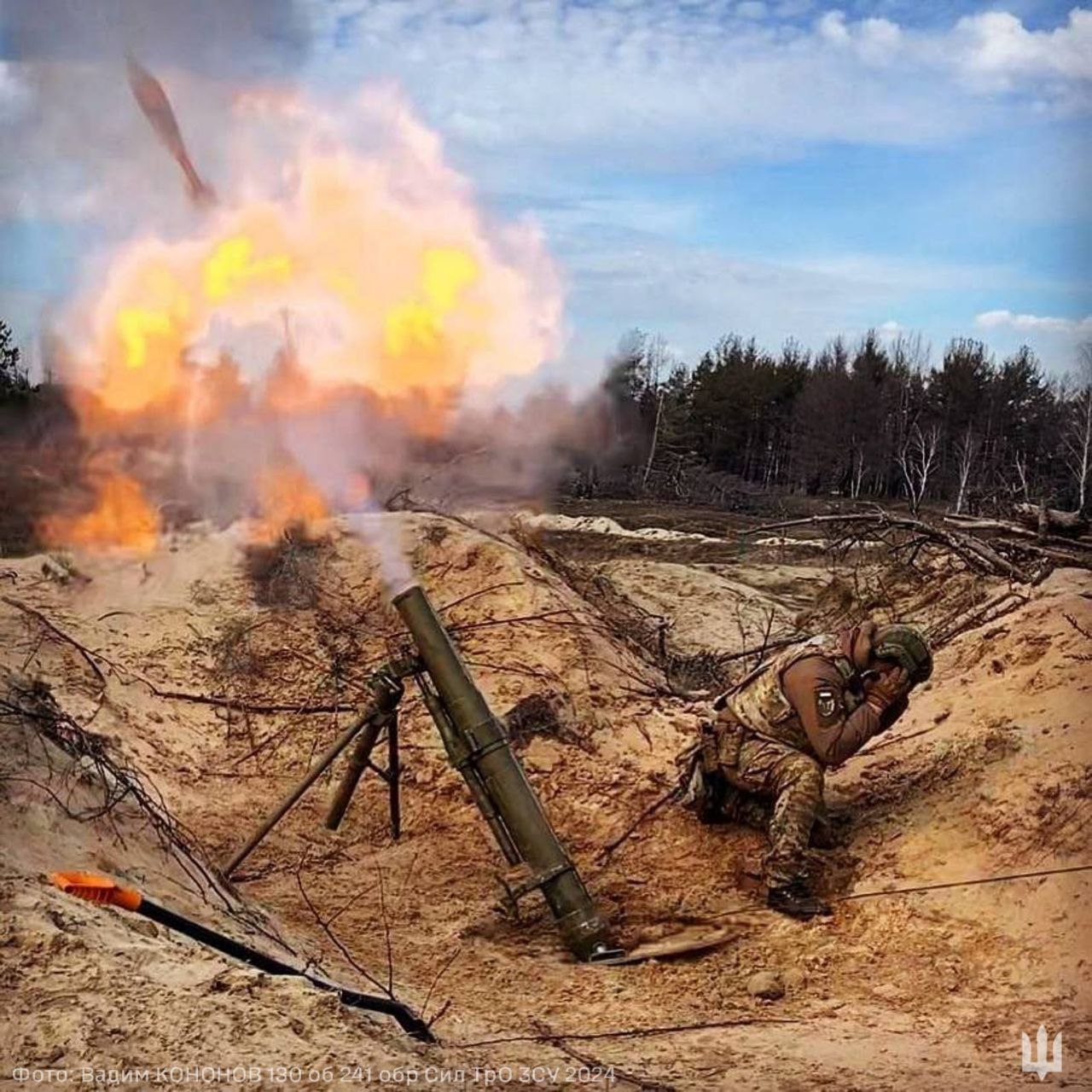 Ukrainian mortars always hit the mark