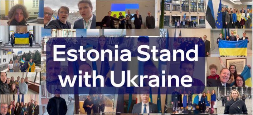 Estonian diplomats worldwide record video message backing Ukraine