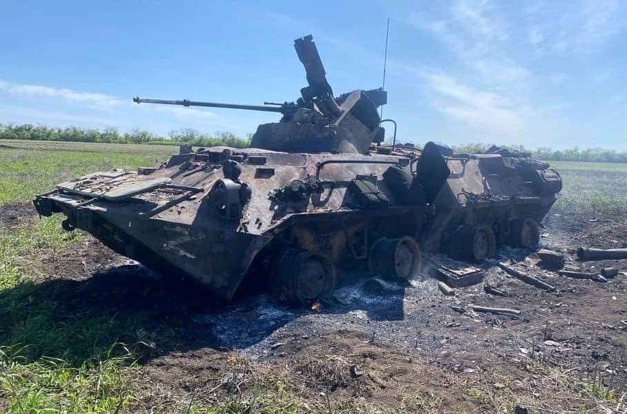 Battlefield situation near Bakhmut in Donbas