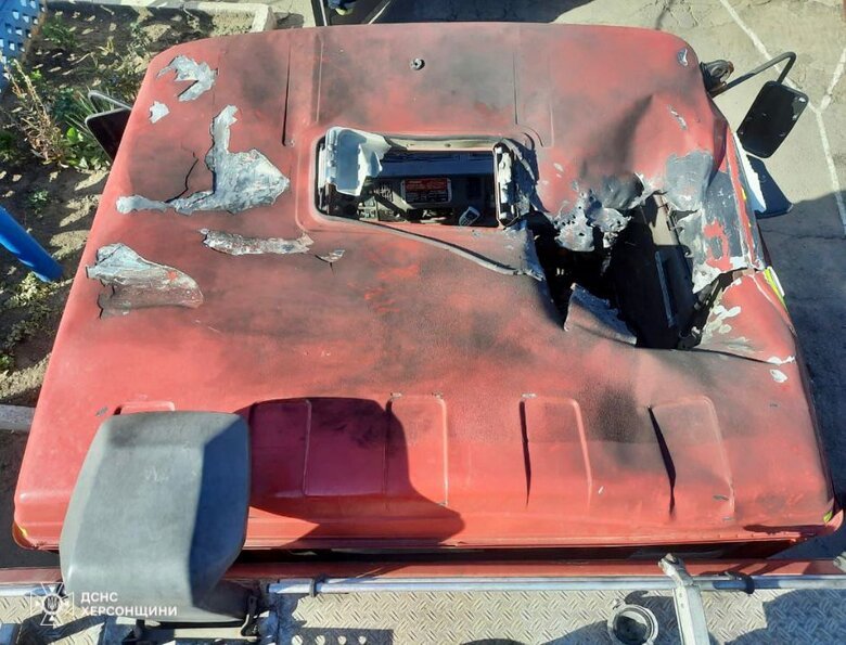 Occupants drop explosives on rescuers in Kherson region