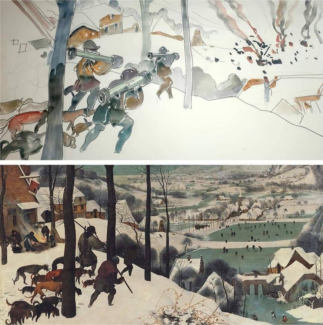 War rewrites history: Art imitates life in 2022 and 1565.
