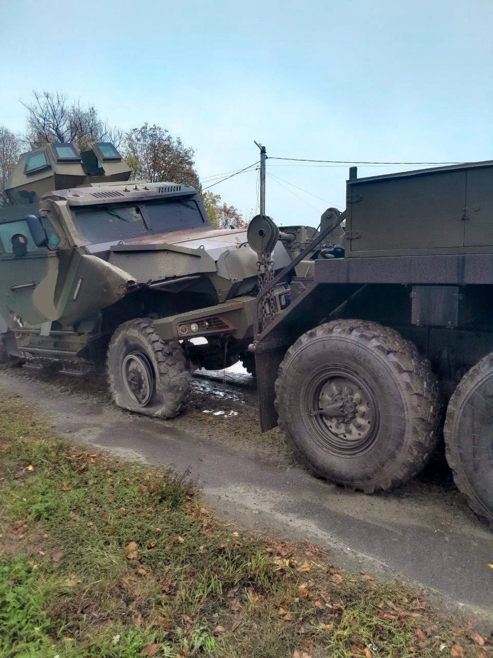 Destroyed VPK-59095S Ural armored vehicle in Kursk region