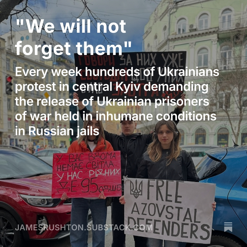 Ukrainians protest Russian POWs’ inhumane jail conditions