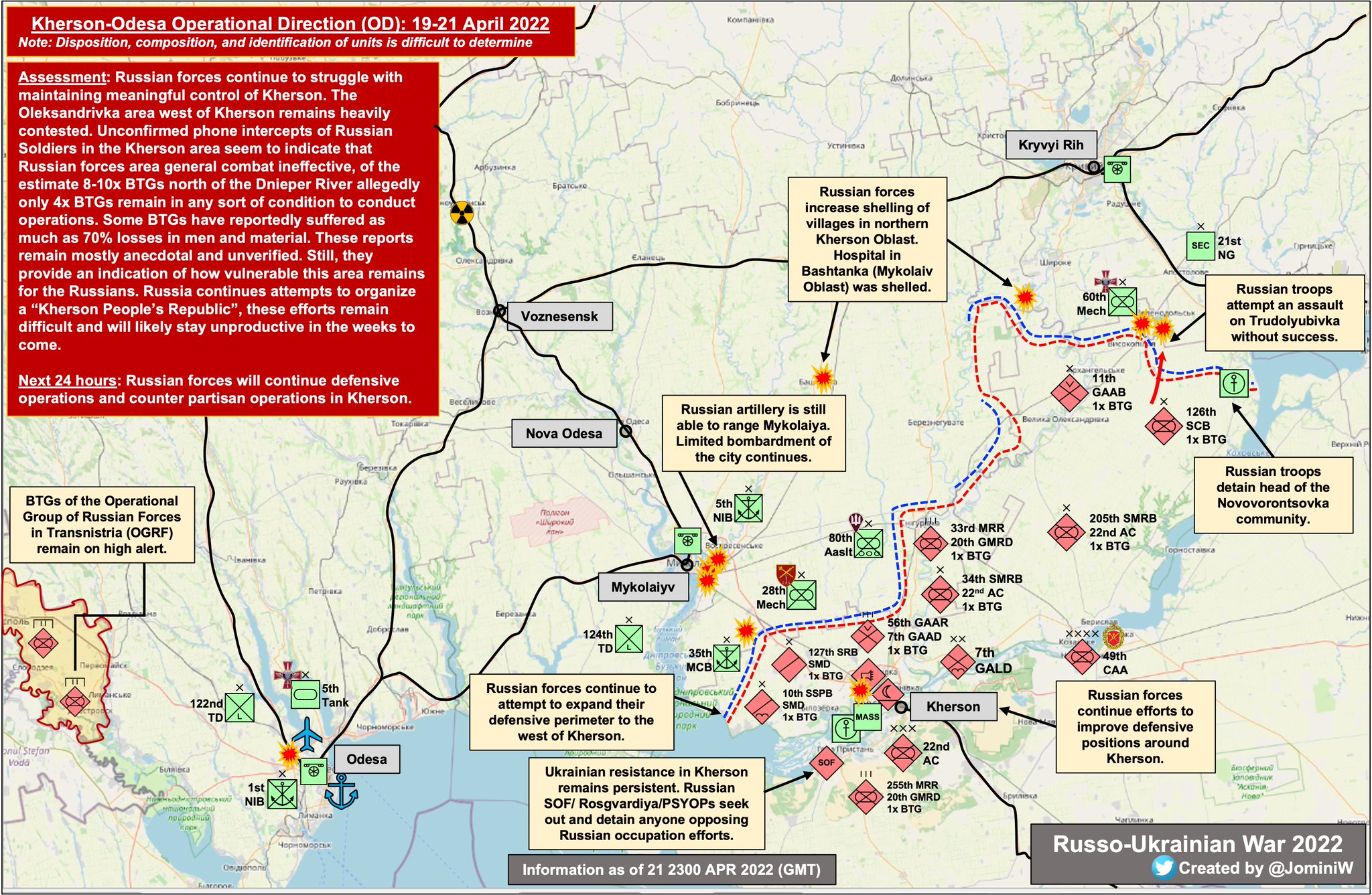 Military tensions in Kherson and Kryvyi Rih