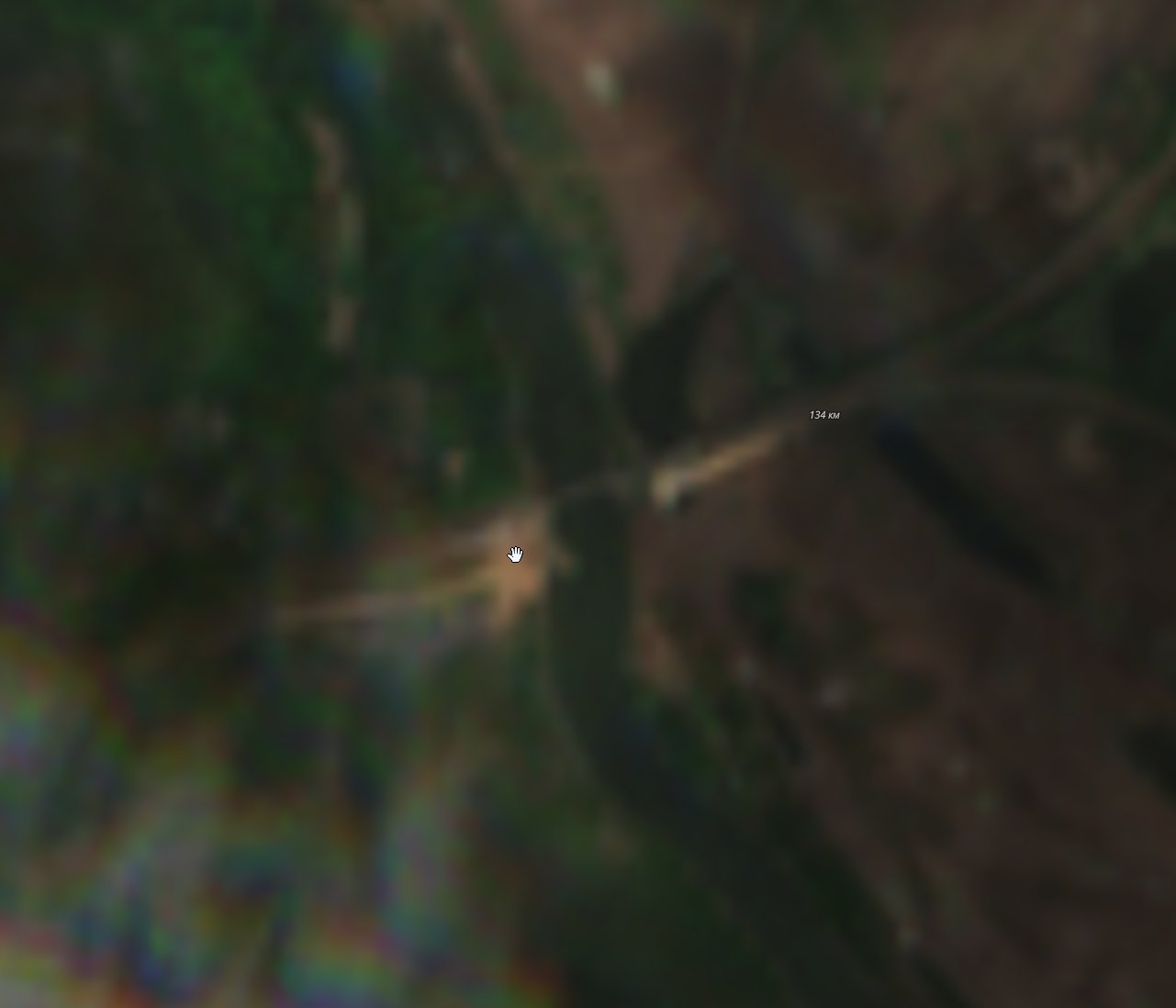 Russian railway bridge repair over Oskil river fails, pontoon bridge under construction.