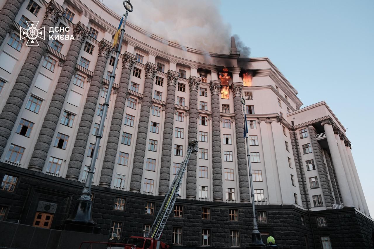Ukraine’s government headquarters hit in record Russian drone strike