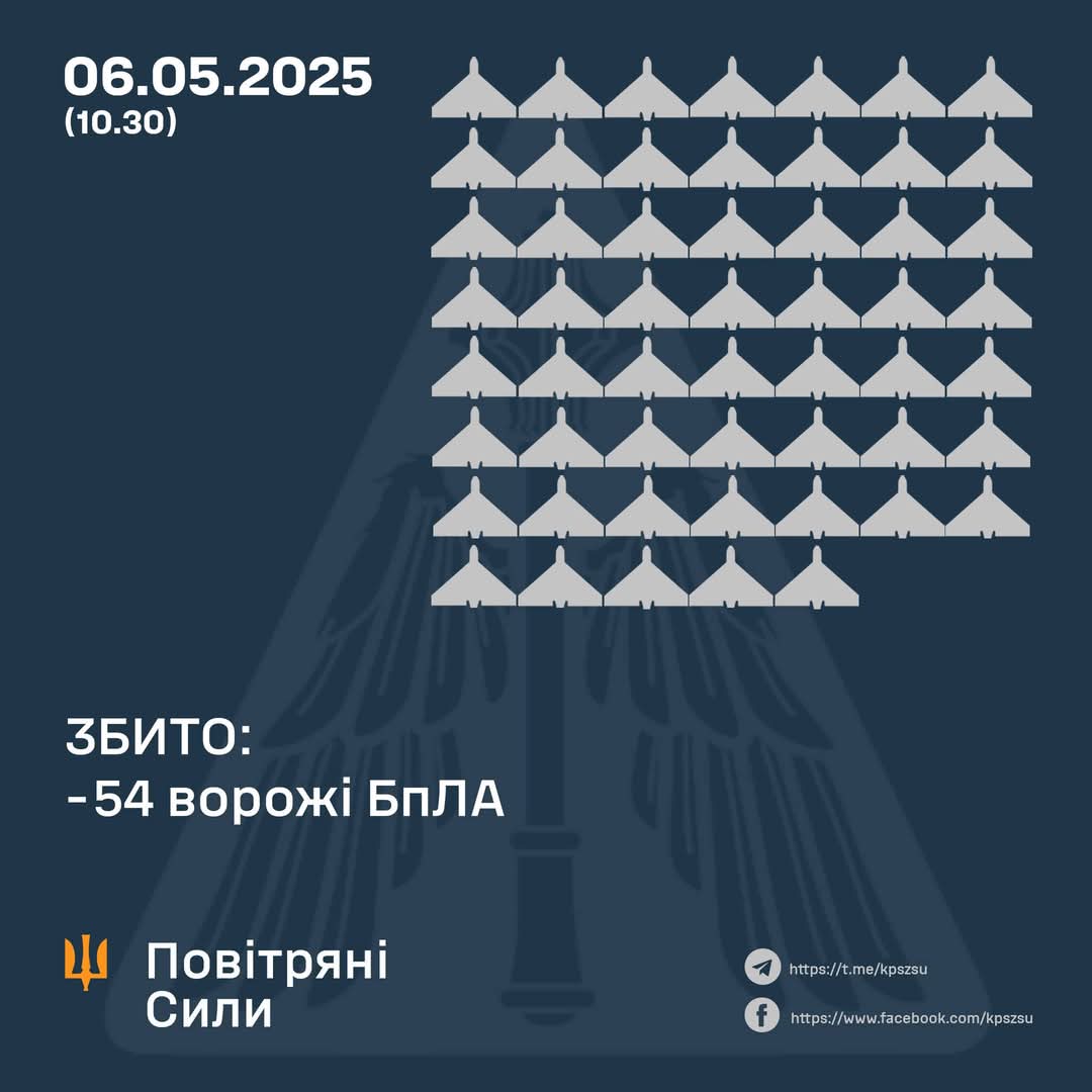 On the night of May 6, 2025: drones destroyed